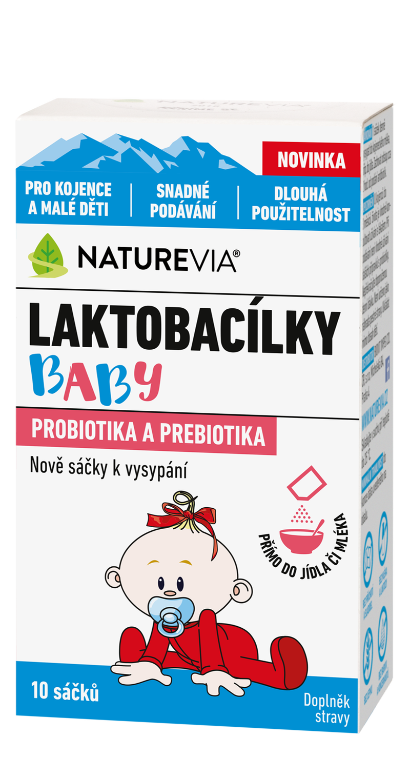 Levně NatureVia Laktobacílky baby 10 sáčků
