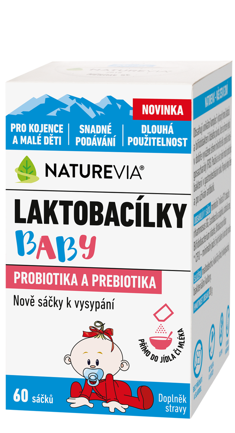 Levně NatureVia Laktobacílky baby 60 sáčků