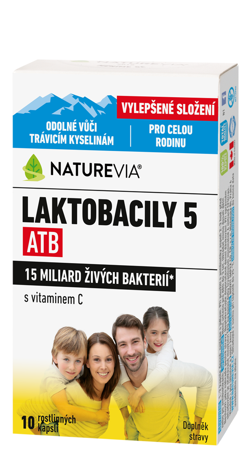 Levně NatureVia Laktobacily 5 ATB cps.10