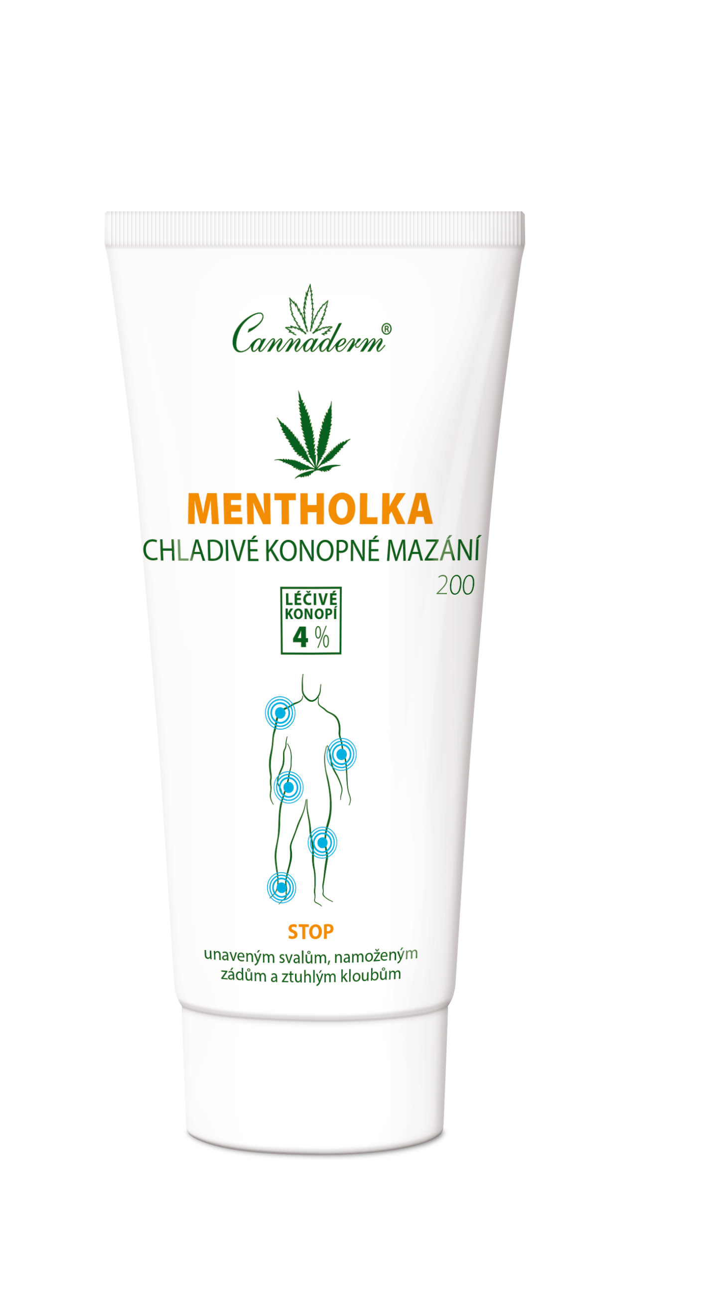 Levně Cannaderm Mentholka konopné mazání 200ml