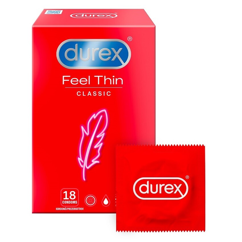 Levně DUREX Feel Thin Classic prezervativ 18ks