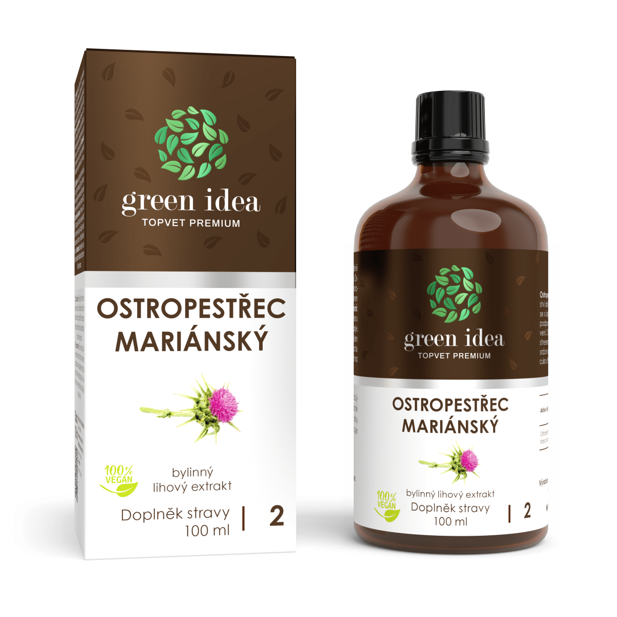 Levně Green idea Ostropestřec mariánský lihový extrakt 100ml