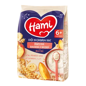 Levně Hami Mléčná kaše na dobrou noc krupicová banánová s broskví 210 g