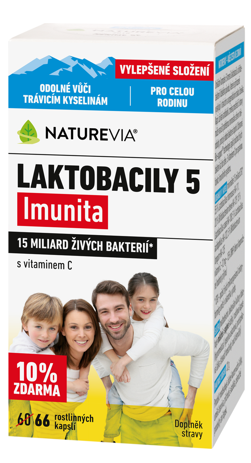 Levně NatureVia Laktobacily 5 Imunita cps.66