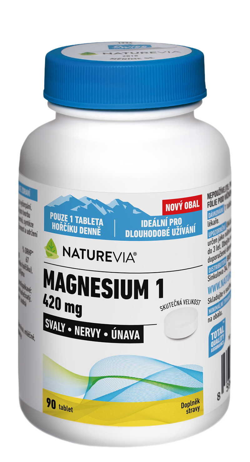 Levně NatureVia® Magnesium 1 420mg tbl.90