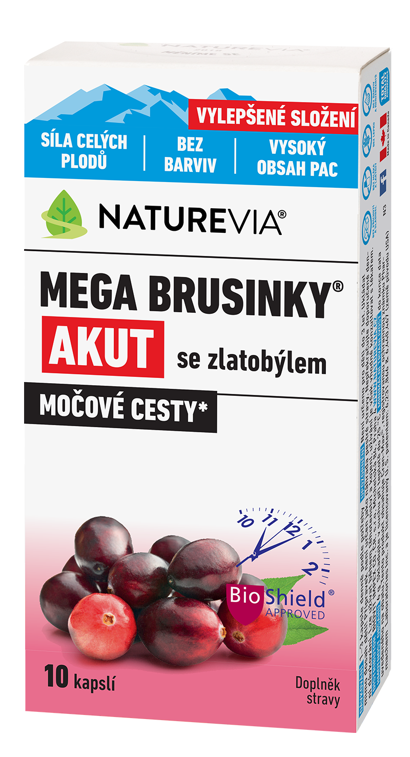 Levně NatureVia Mega brusinky Akut cps.15