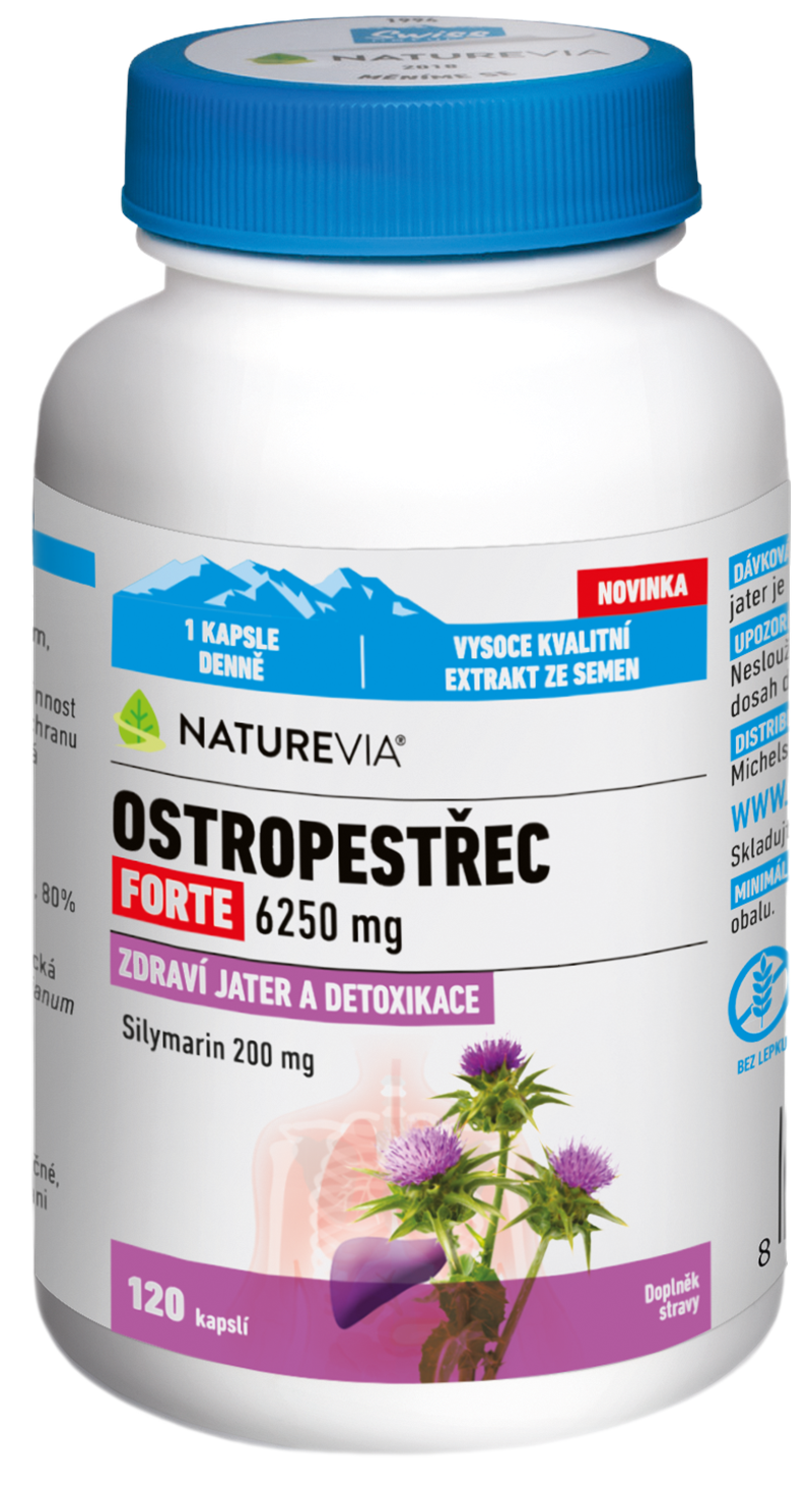 Levně NatureVia Ostropestřec forte cps.120