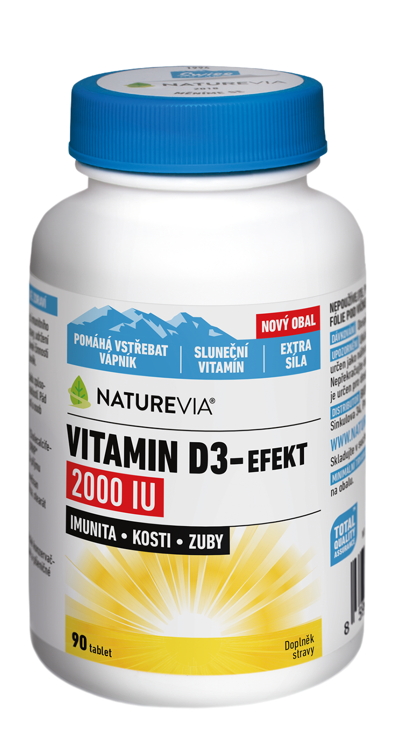 Levně NatureVia Vitamin D3-Efekt 2000IU tbl.90