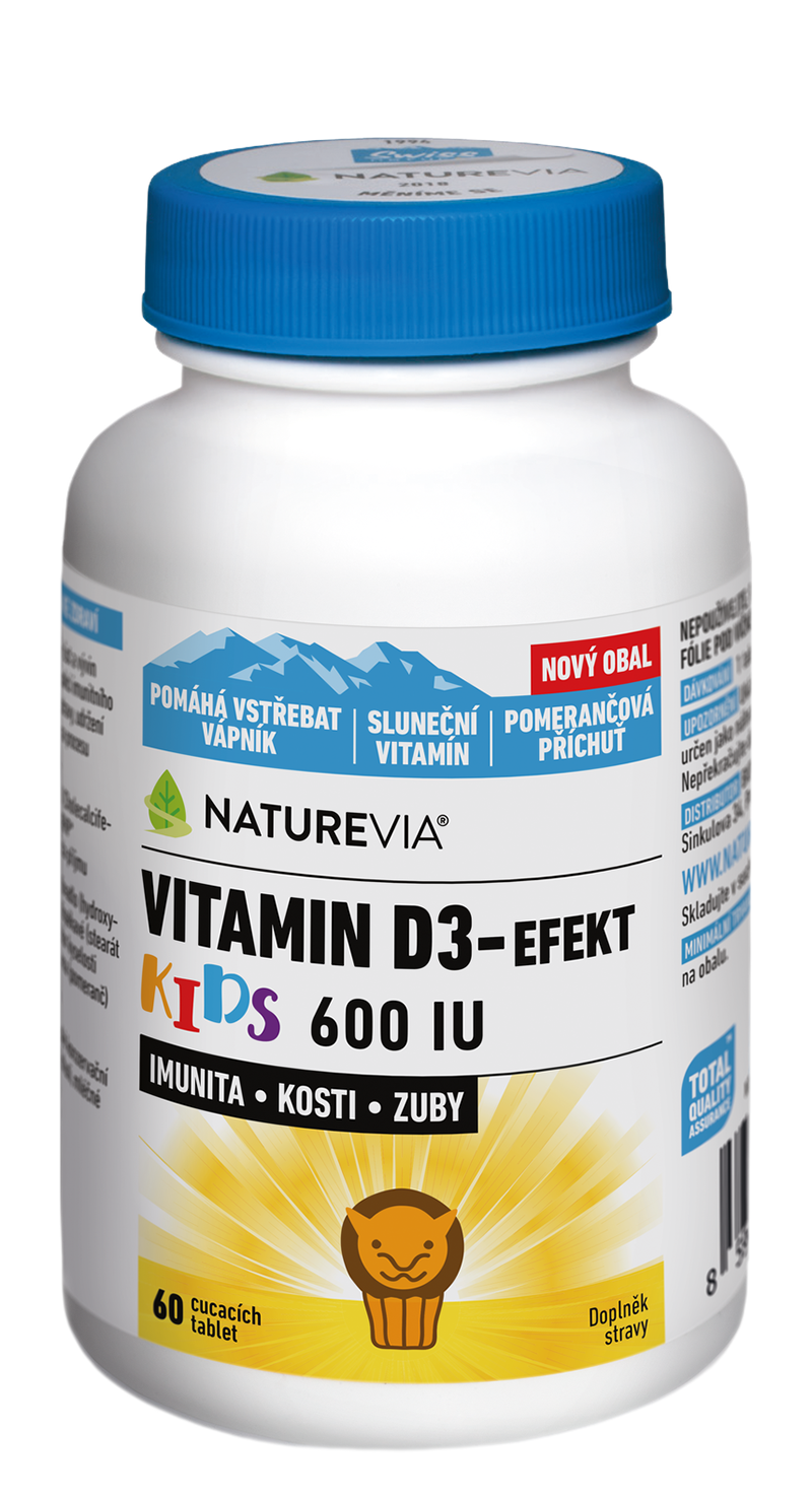 Levně NatureVia Vitamin D3-Efekt Kids tbl.60