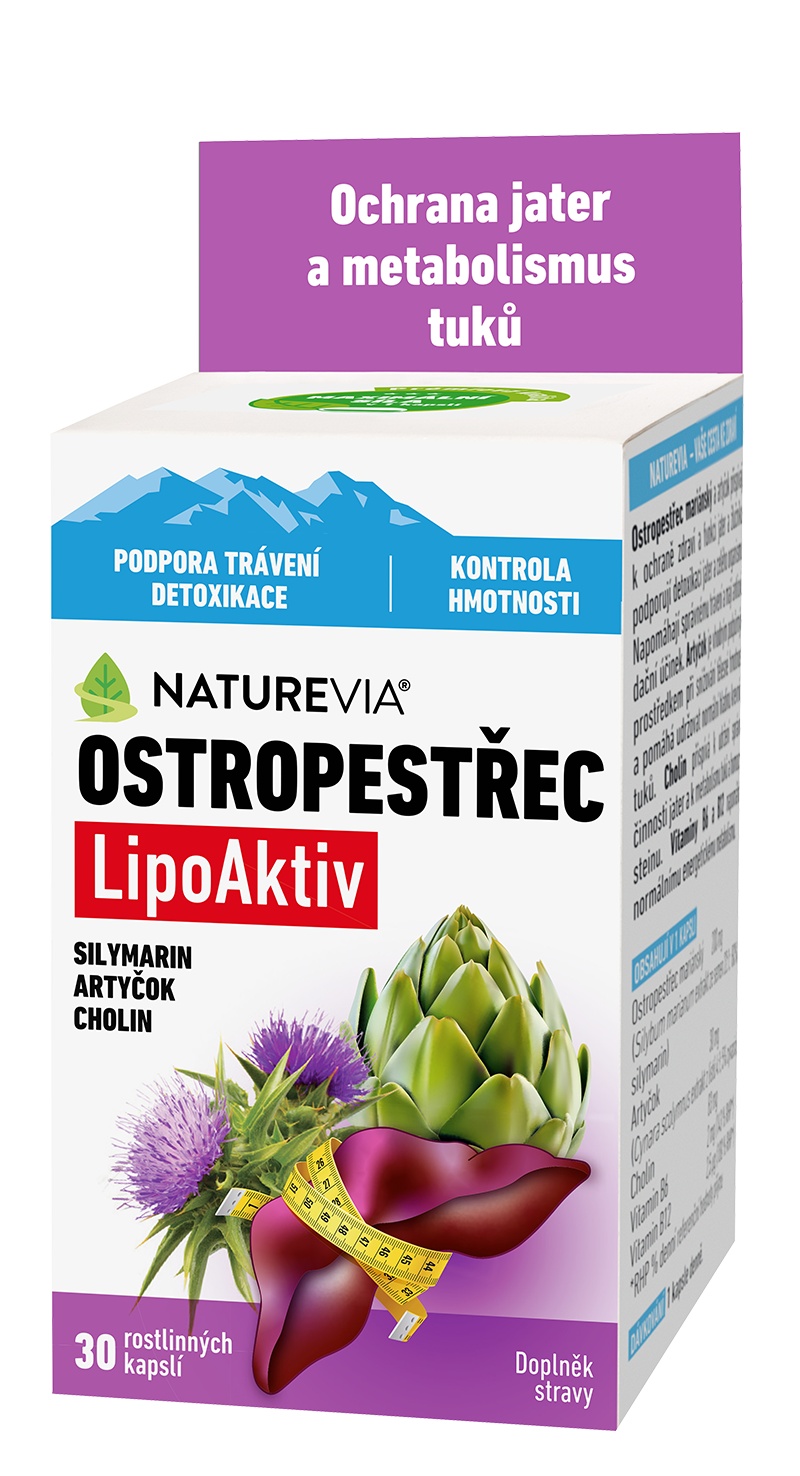 Levně NatureVia Ostropestřec LipoAktiv cps.30