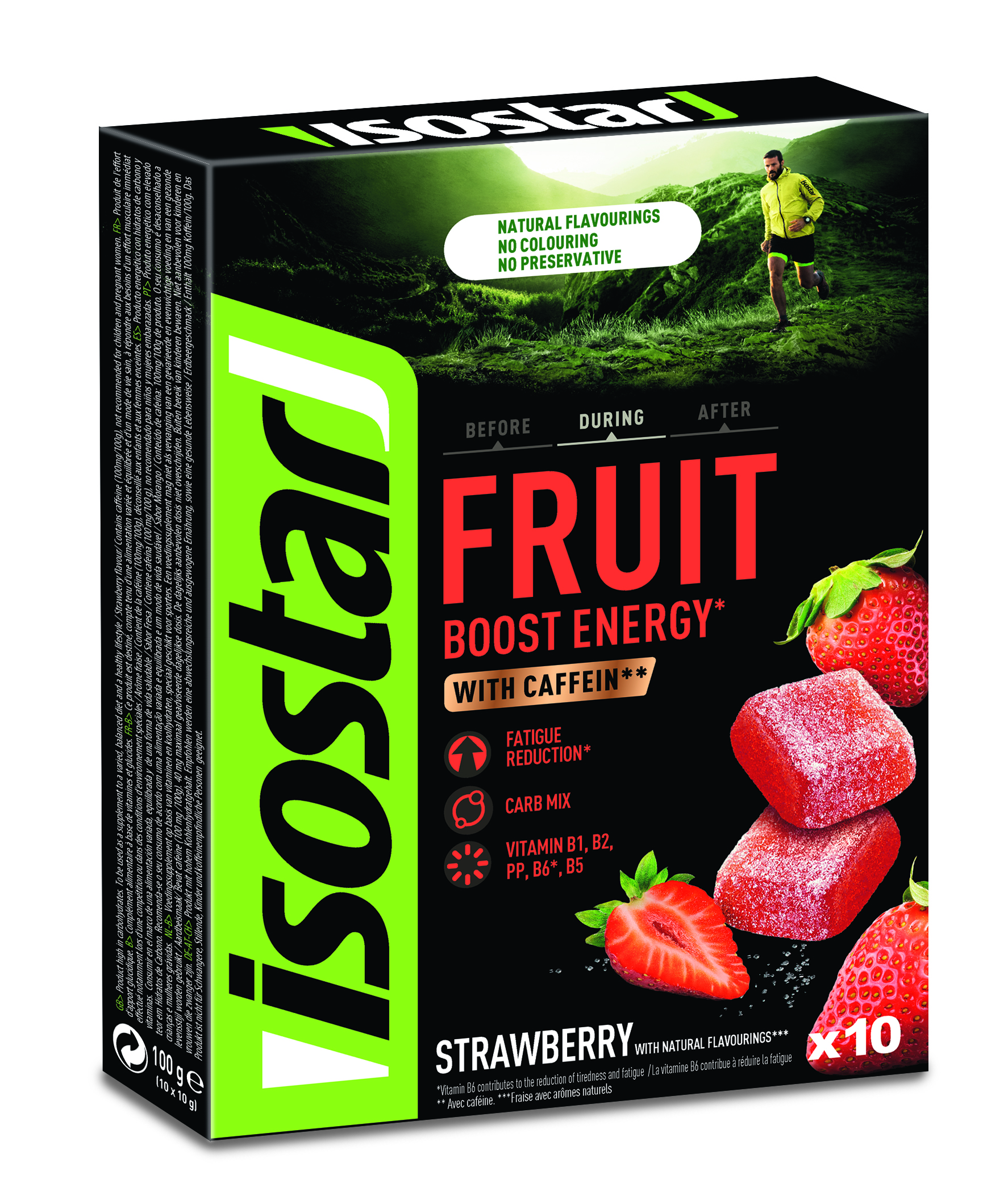 Levně ISOSTAR Energy Fruit Boost želé jahoda 10x10g