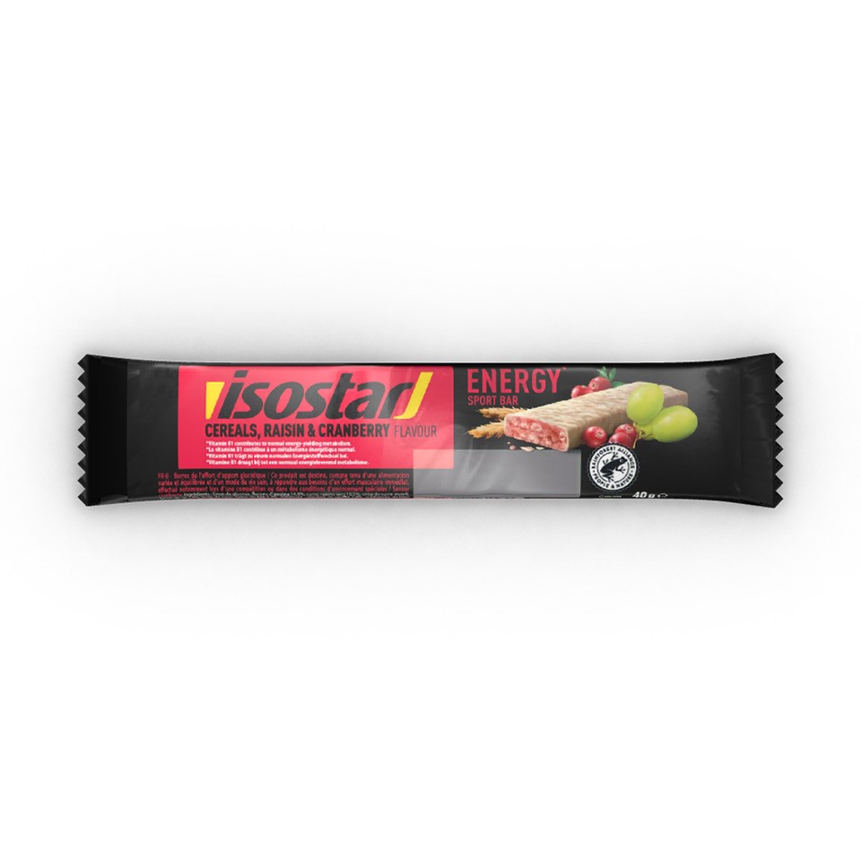 Levně ISOSTAR Energy sport bar tyčinka brusinka 40g