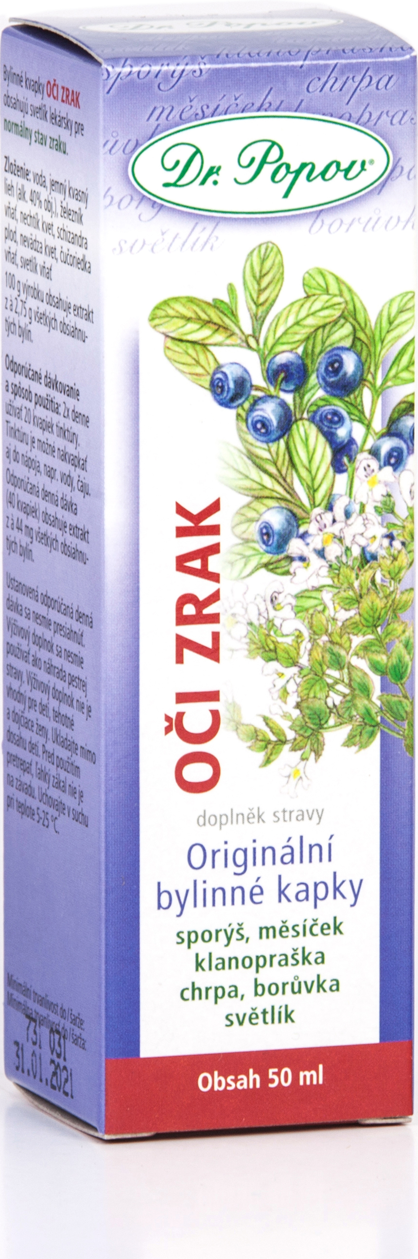 Levně Dr.Popov Kapky bylinné Oči zrak 50ml