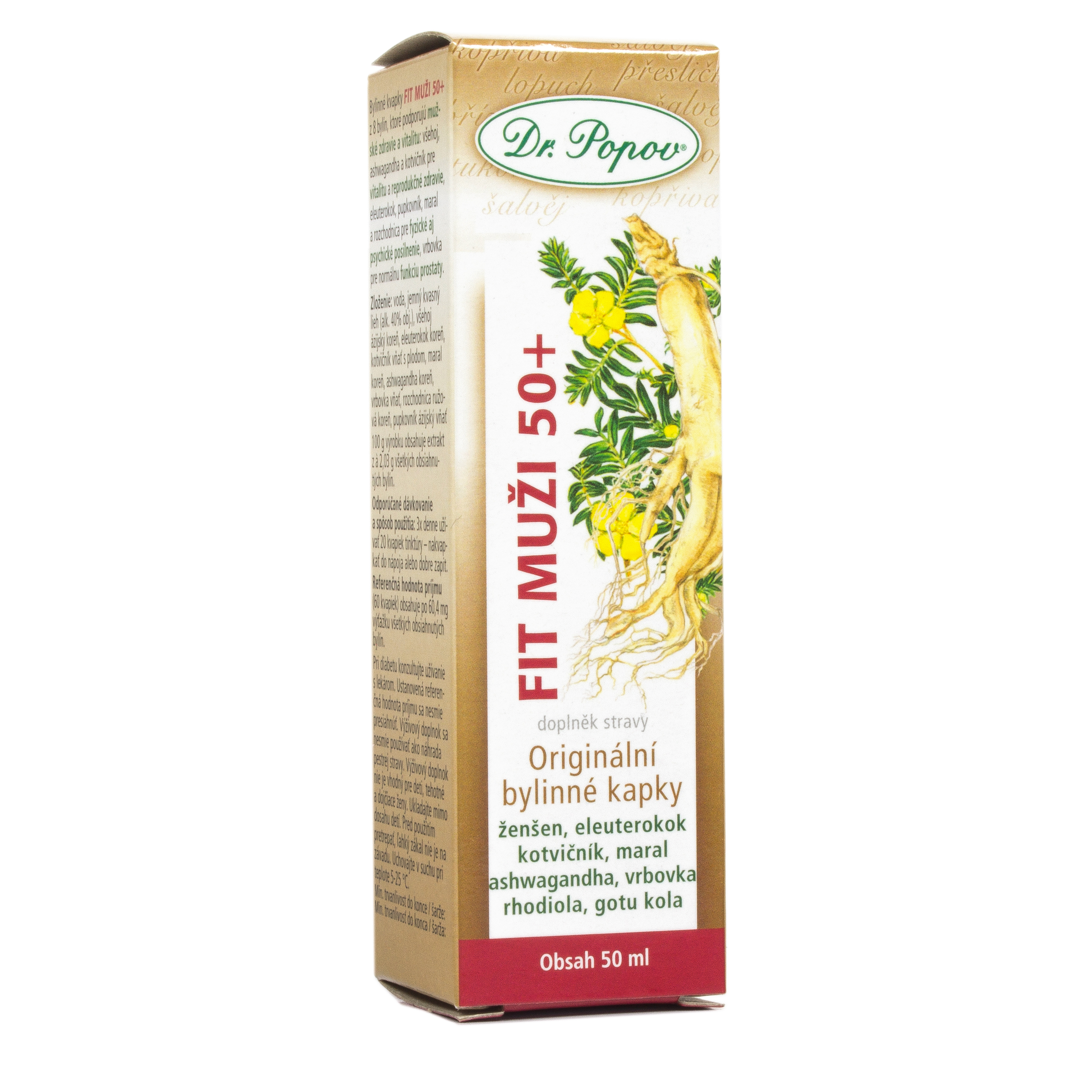 Levně Dr.Popov Kapky bylinné Fit muži 50+ 50ml
