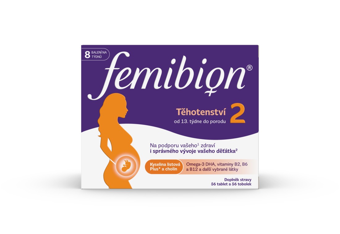 Levně Femibion 2 Těhotenství 56 tablet + 56 tobolek