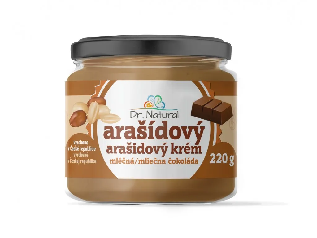 Levně Dr.Natural Arašídový krém s mléčnou čokoládou 220g
