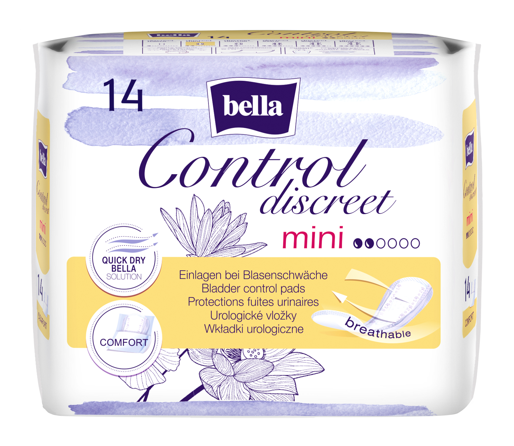 Levně Bella Control discreet mini urologic.vložky 14ks