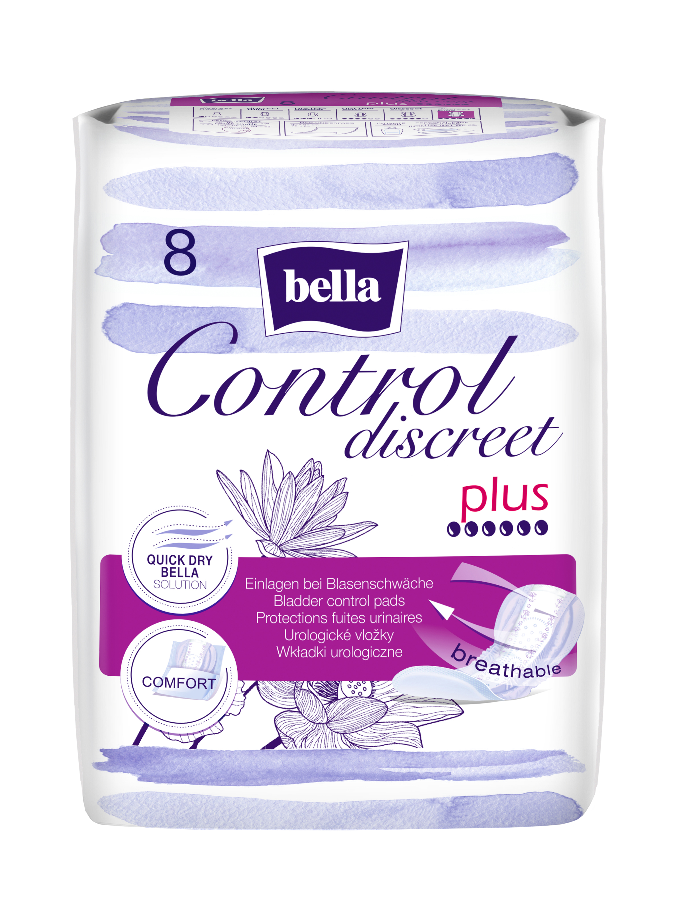 Levně Bella Control discreet plus urologic.vložky 8ks