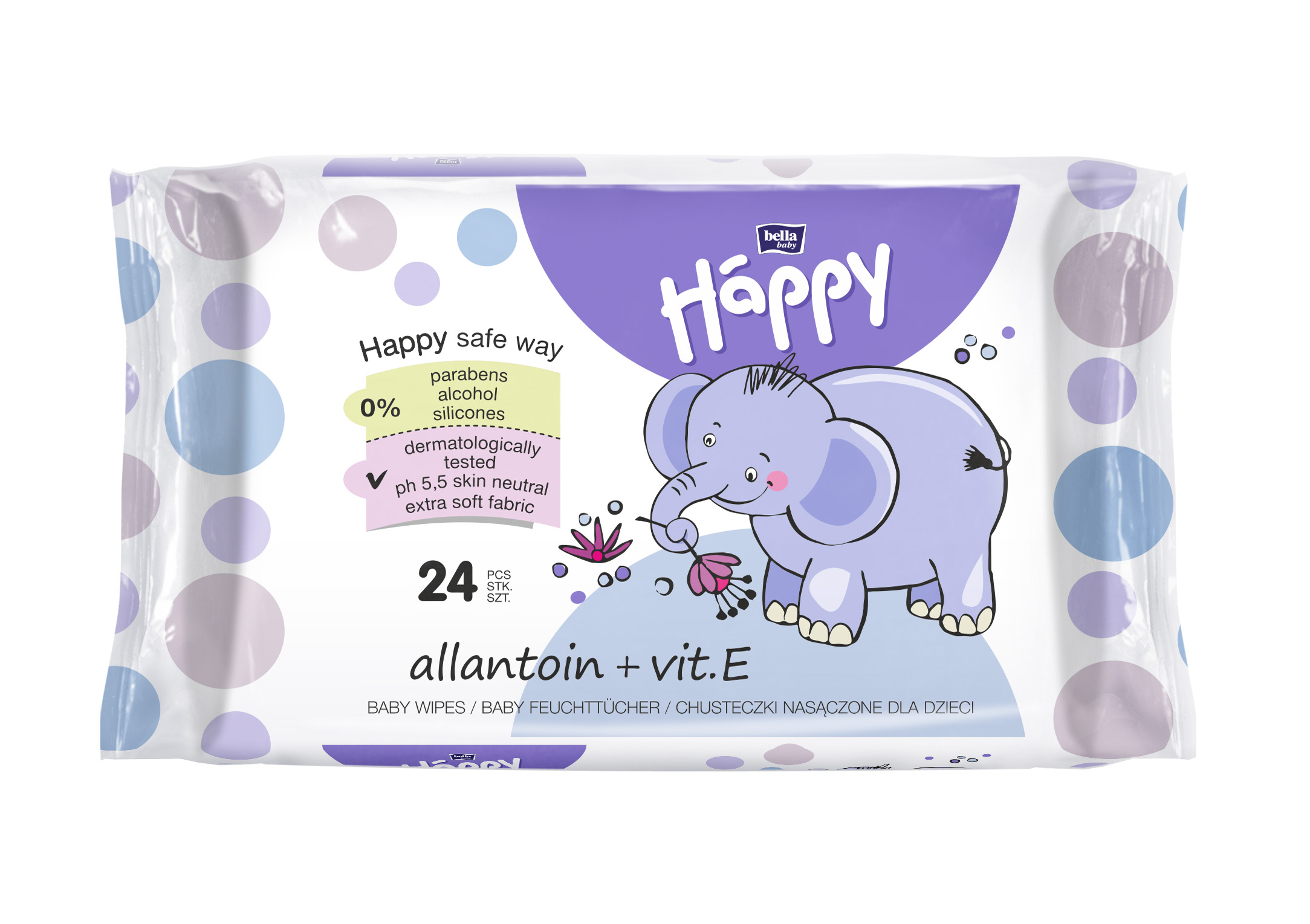 Levně Happy Baby vlhčené ubrousky s Allantoinem 24ks