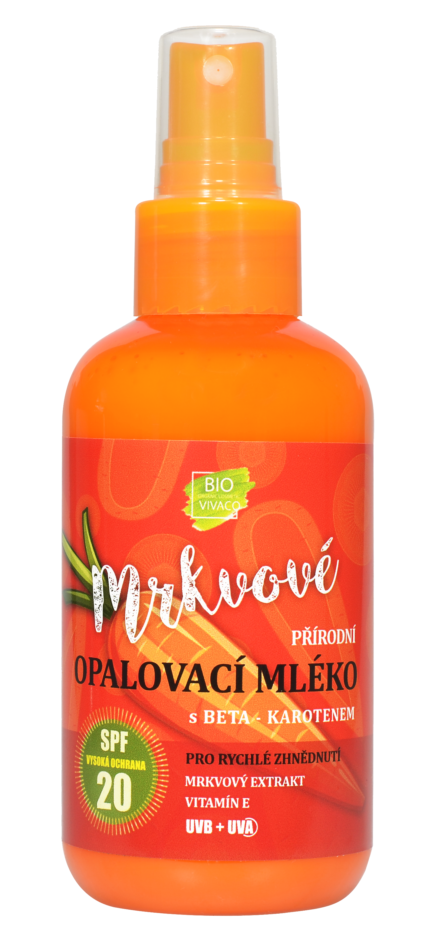 Levně VIVACO mrkvové opalovací mléko SPF20 150ml