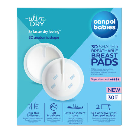 Levně Canpol babies Tvarované prodyšné vložky do podprsenky 3D 30 ks