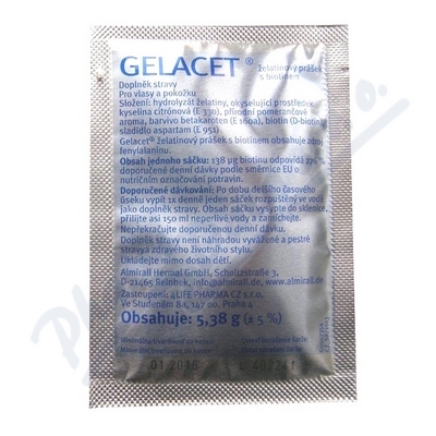 Levně GELACET želatinový prášek sáčky 21ks x 5.3g