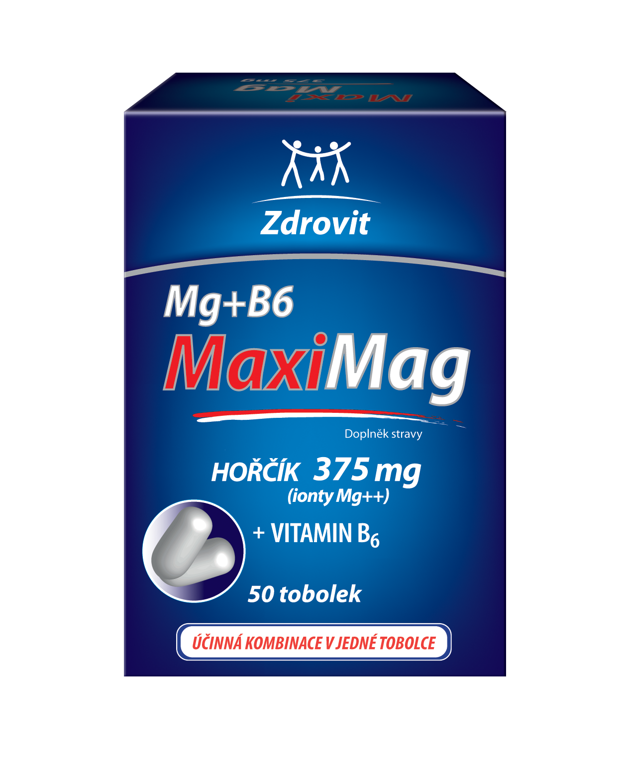 Levně MaxiMag Hořčík 375mg+B6 50 tobolek