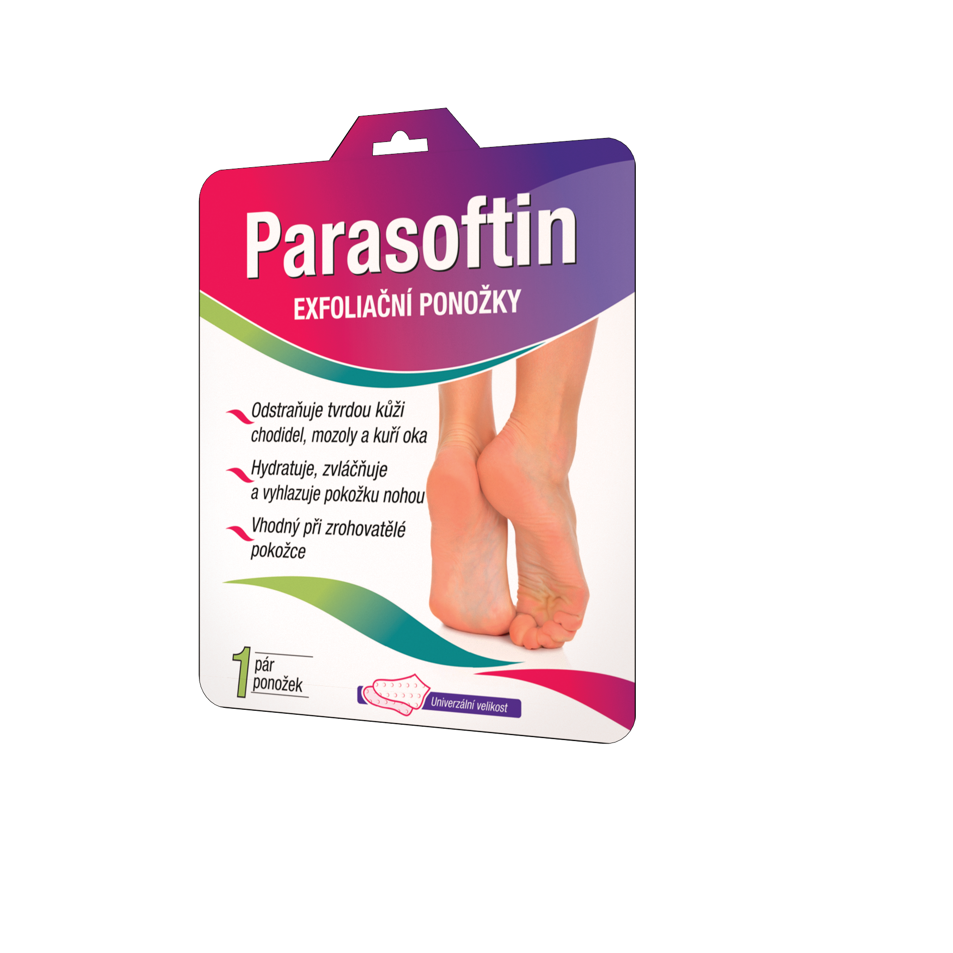 Parasoftin exfoliační ponožky 1 pár