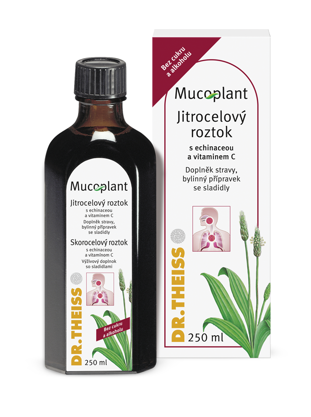 Levně Mucoplant Jitrocelový roztok bez cukru 250ml