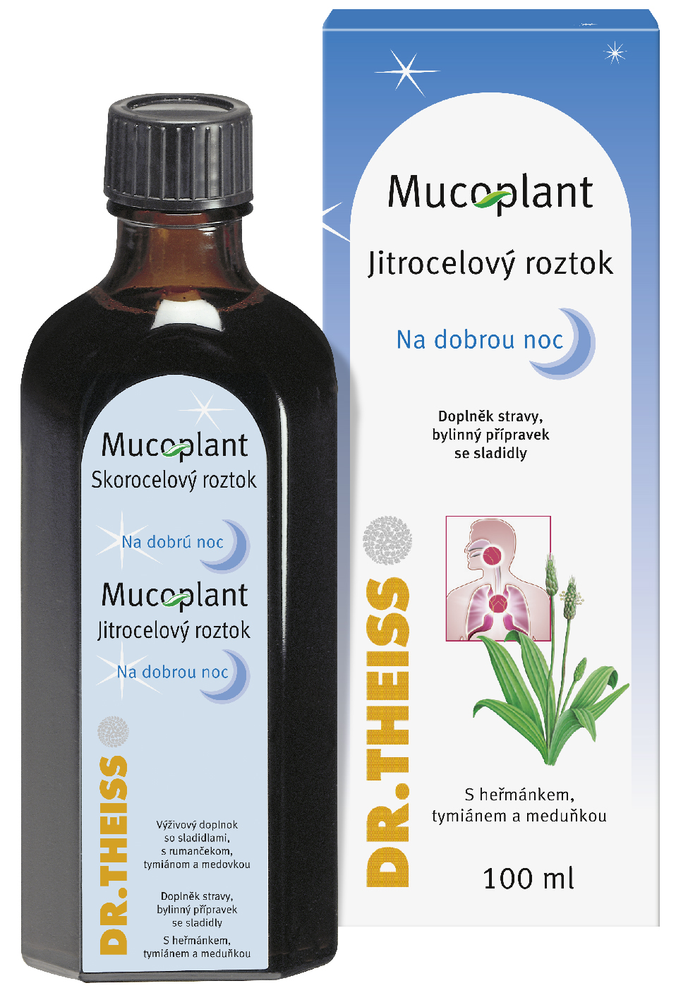 Levně Mucoplant Jitrocelový roztok Na dobrou noc 100ml
