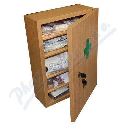 Levně Lékárnička nástěn dřev 42cm do 15os příro