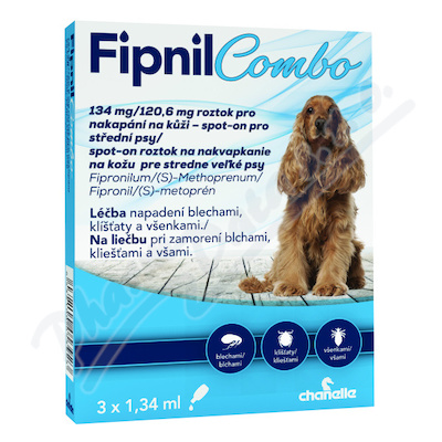 Levně Fipnil Combo 134/120.6mg spot-on Dog M 3x1.34ml