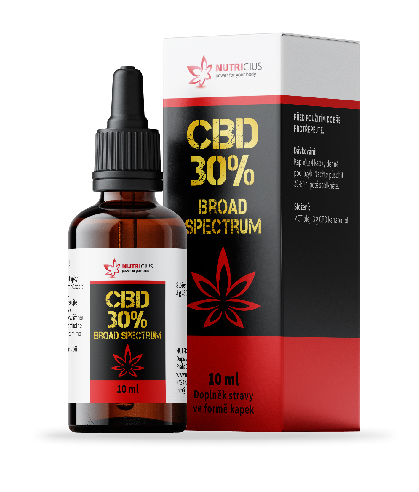 Levně NUTRICIUS CBD OLEJ 30% BROAD SPECTRUM 10ML