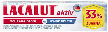 Levně Lacalut Aktiv zubní pasta ochrana dásní & jemné bělení 100ml