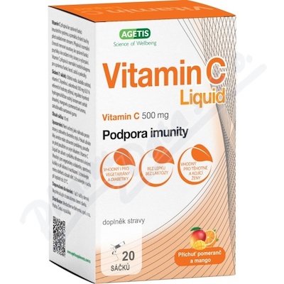 Levně Vitamin C Liquid 500mg přích.pomer.a mango 20sáčků