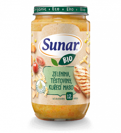 Levně Sunar BIO zelenina, kuřecí maso, těstoviny 235g