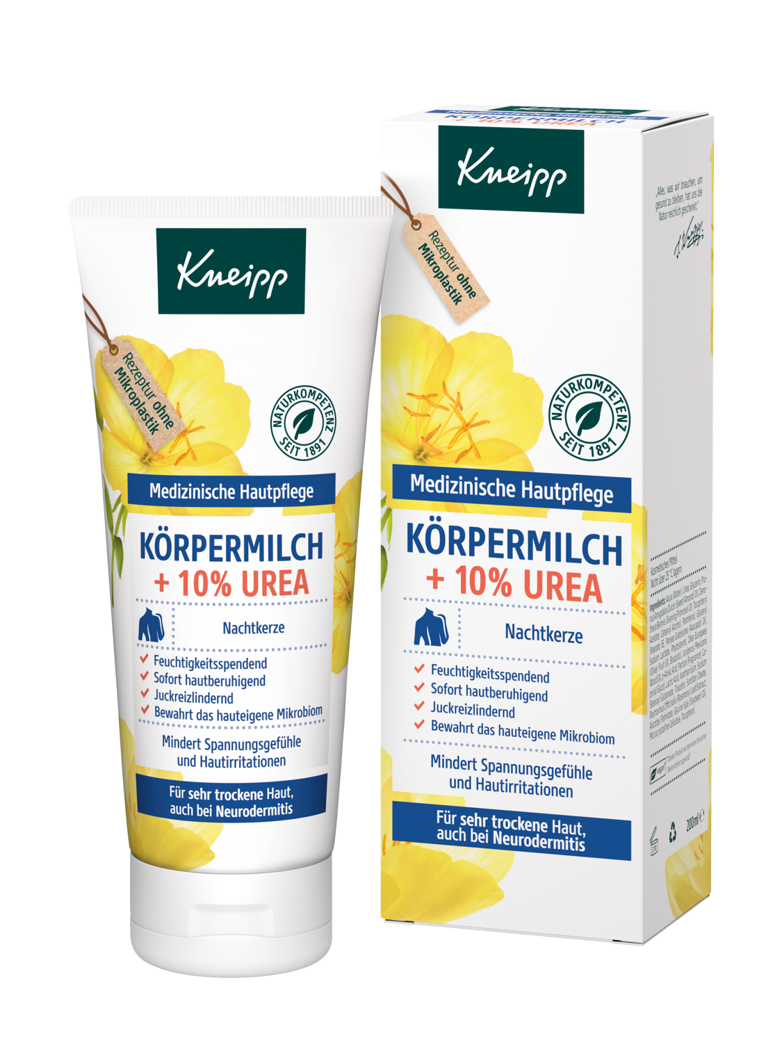 Levně KNEIPP Tělové mléko Pupalka + 10 % urea 200 ml