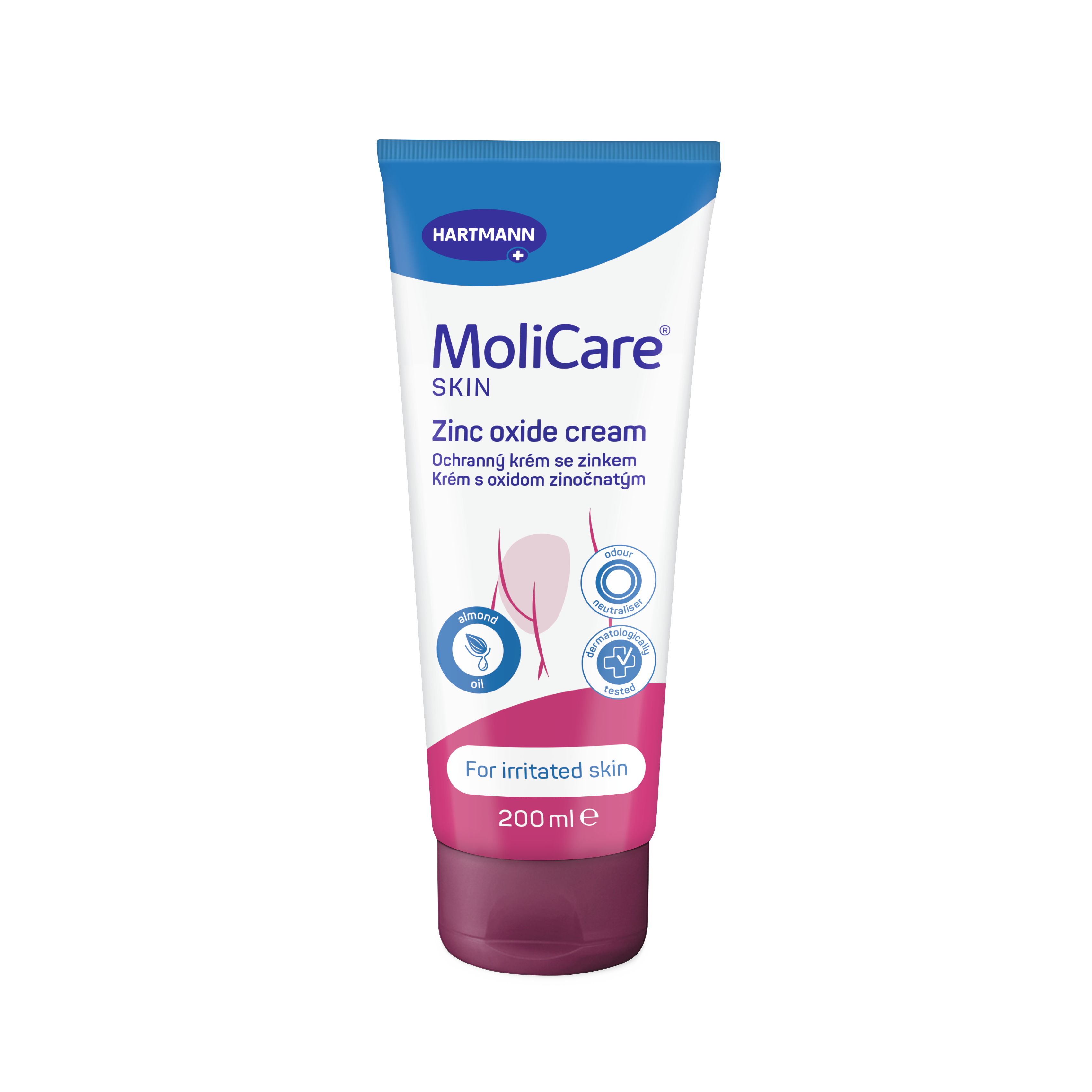 Levně MoliCare Skin Ochranný krém se zinkem, 200 ml(Menalind)