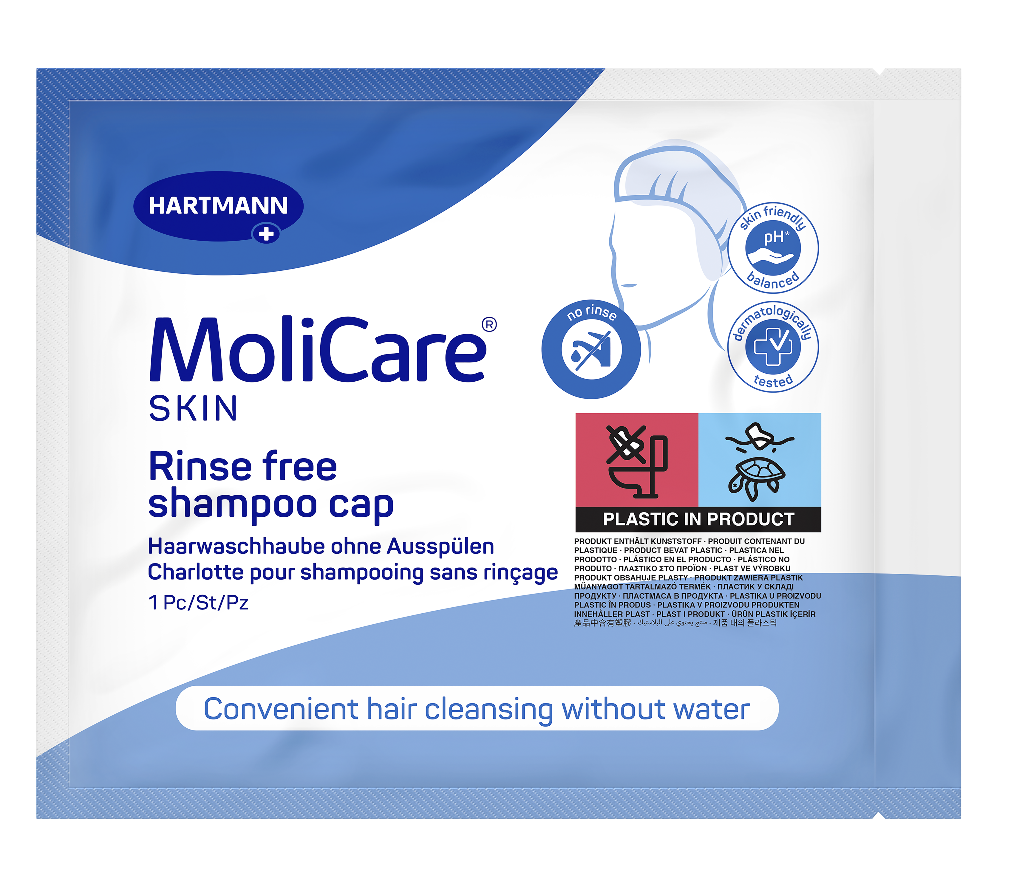 Levně MoliCare Skin Čepice na mytí vlasů bez oplachu