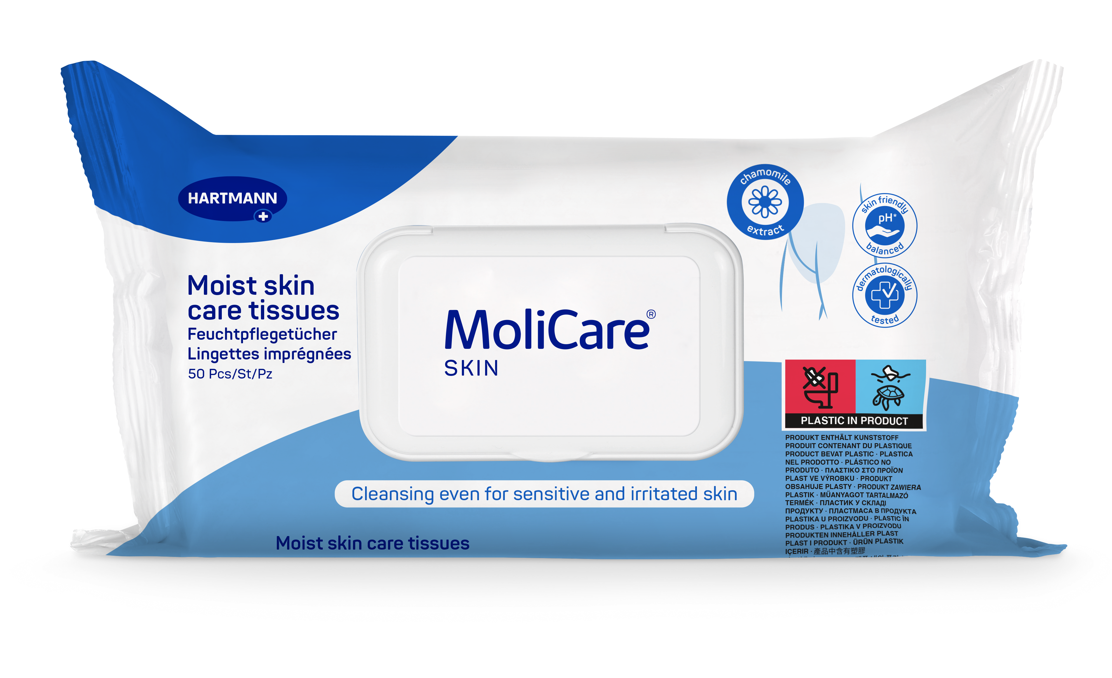 Levně MoliCare Skin Vlhké utěrky 50ks (Menalind)