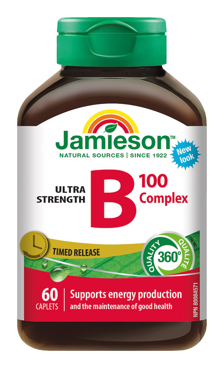 Levně JAMIESON B-komplex 100mg s postupným uvolňováním tbl.60