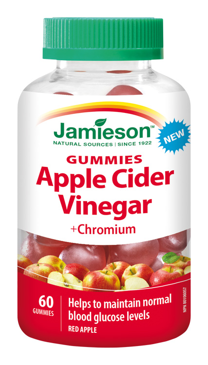 Levně JAMIESON Jablečný ocet s chromem želatinové pastilky 60ks