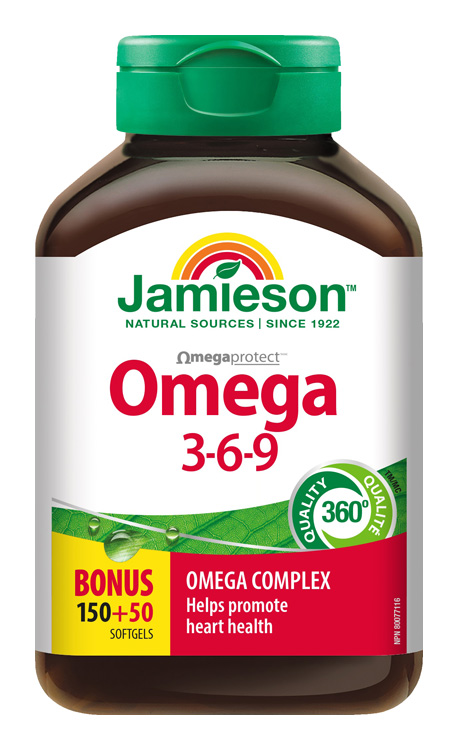Levně JAMIESON Omega 3-6-9 1200mg cps.150+50