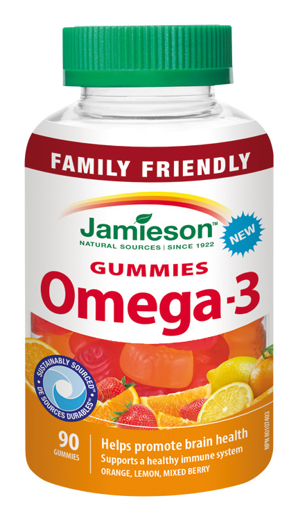 Levně JAMIESON Omega-3 Gummies želatinové pastilky 90ks