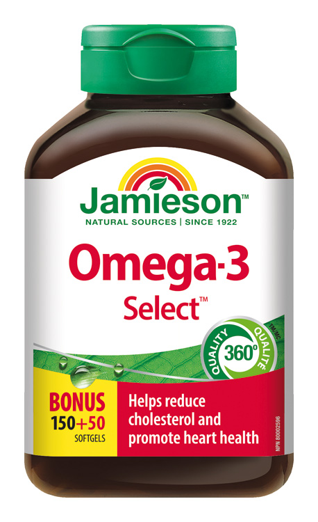 Levně JAMIESON Omega-3 Select 1000mg cps.200