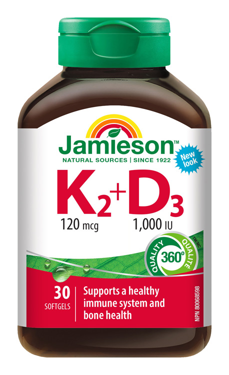 Levně JAMIESON Vitamíny K2 120mcg a D3 1000 IU cps.30