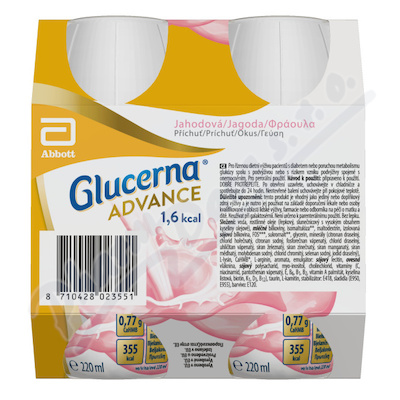 Levně Glucerna Advance 1.6kcal jahod.př.por.sol.4x220ml