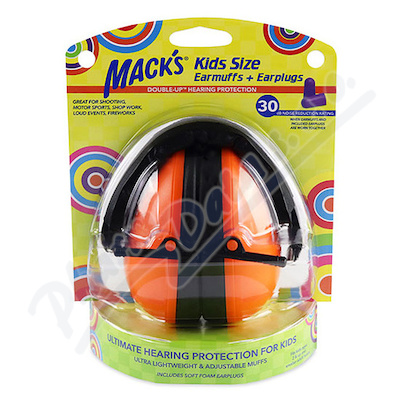 Levně Macks Kids size sluchátka 1ks + špunty do uší 1pár
