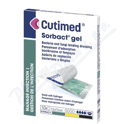 Levně Cutimed Sorbact gel 7.5x7.5cm antimikrob.kryt.10ks