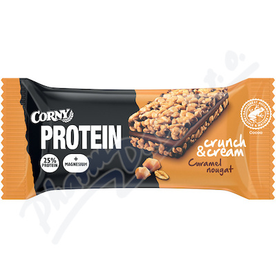 Levně CORNY PROTEIN Crunch&Cream Karamel-nugát 35g